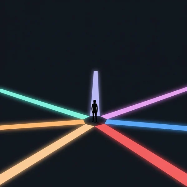 ภาพแนวคิดของการเดินทางบนเส้นทางอาชีพด้วยแบบทดสอบ RIASEC