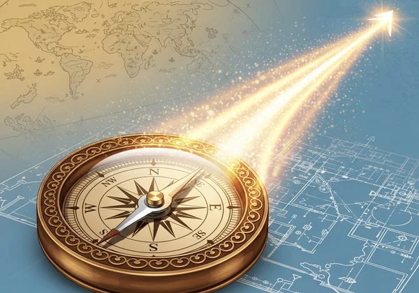 Compass guiding towards career clarity and self-discovery