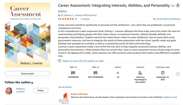 Career Assessment: Integrating Interests, Abilities, and Personality by Dr. Rodney L. Lowman