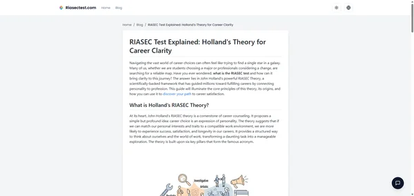 RIASEC Test Explained: Holland's Theory for Career Clarity