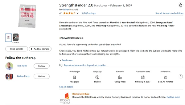 StrengthsFinder 2.0 by Gallup