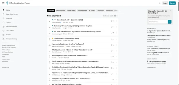 EA Forum Career Guidance